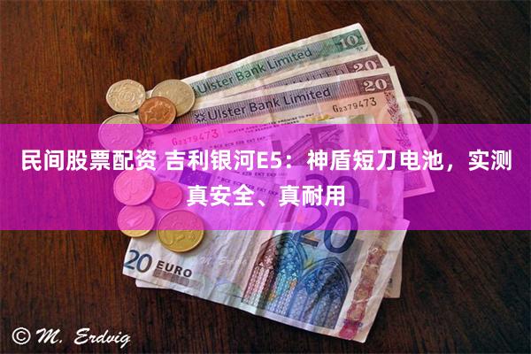 民间股票配资 吉利银河E5：神盾短刀电池，实测真安全、真耐用