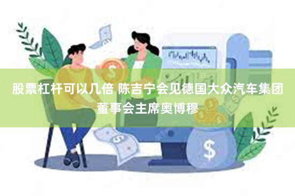 股票杠杆可以几倍 陈吉宁会见德国大众汽车集团董事会主席奥博穆