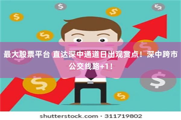 最大股票平台 直达深中通道日出观赏点！深中跨市公交线路+1！